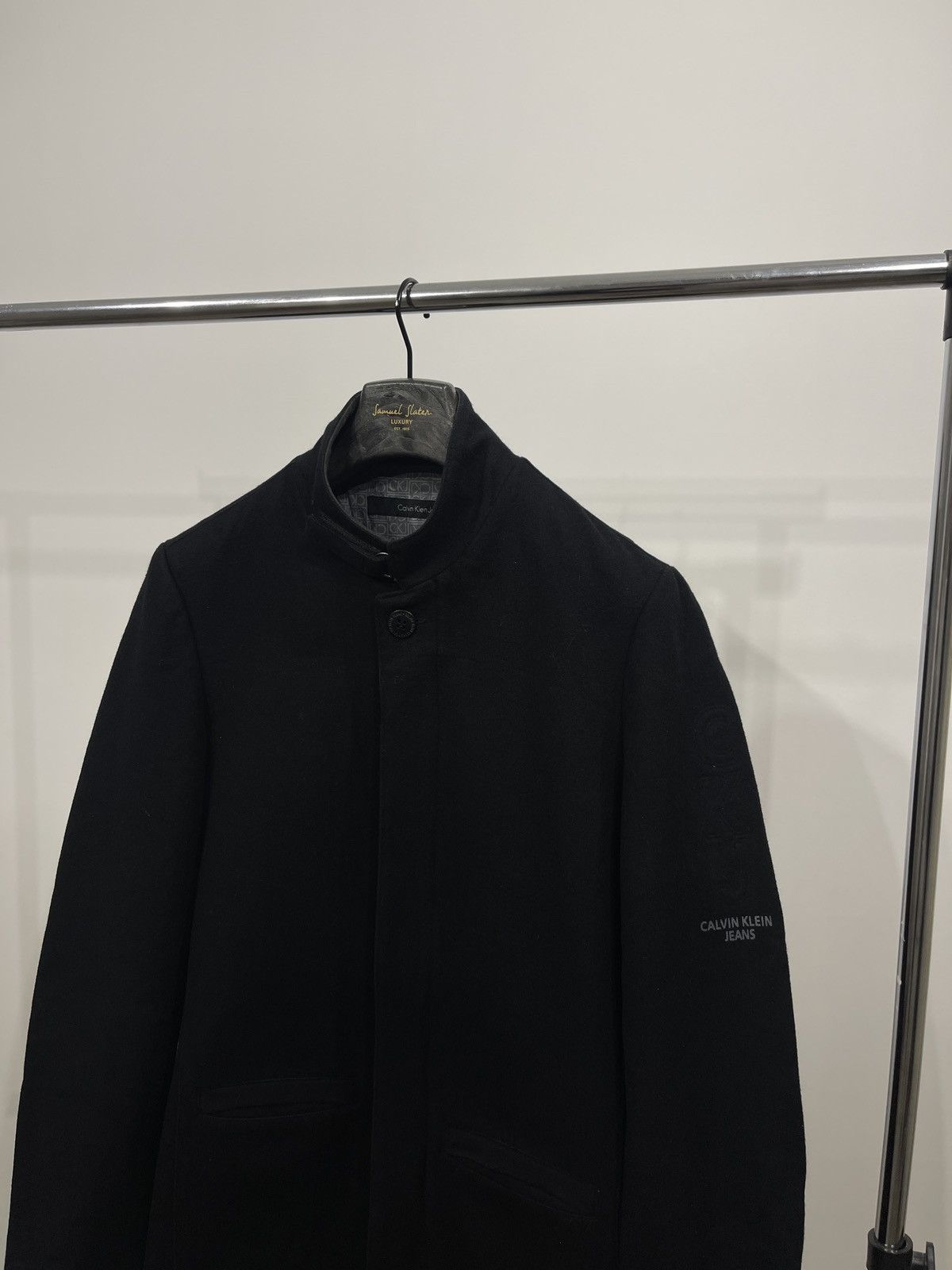 Calvin Klein Calvin Klein wool coat overcoat black men’s Size US M / EU 48-50 / 2 - 2 Thumbnail