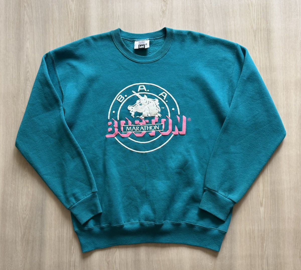 Vintage Vintage 90s Lee Sport Boston Marathon Sweatshirt XL USA Size US XL / EU 56 / 4 - 1 Thumbnail