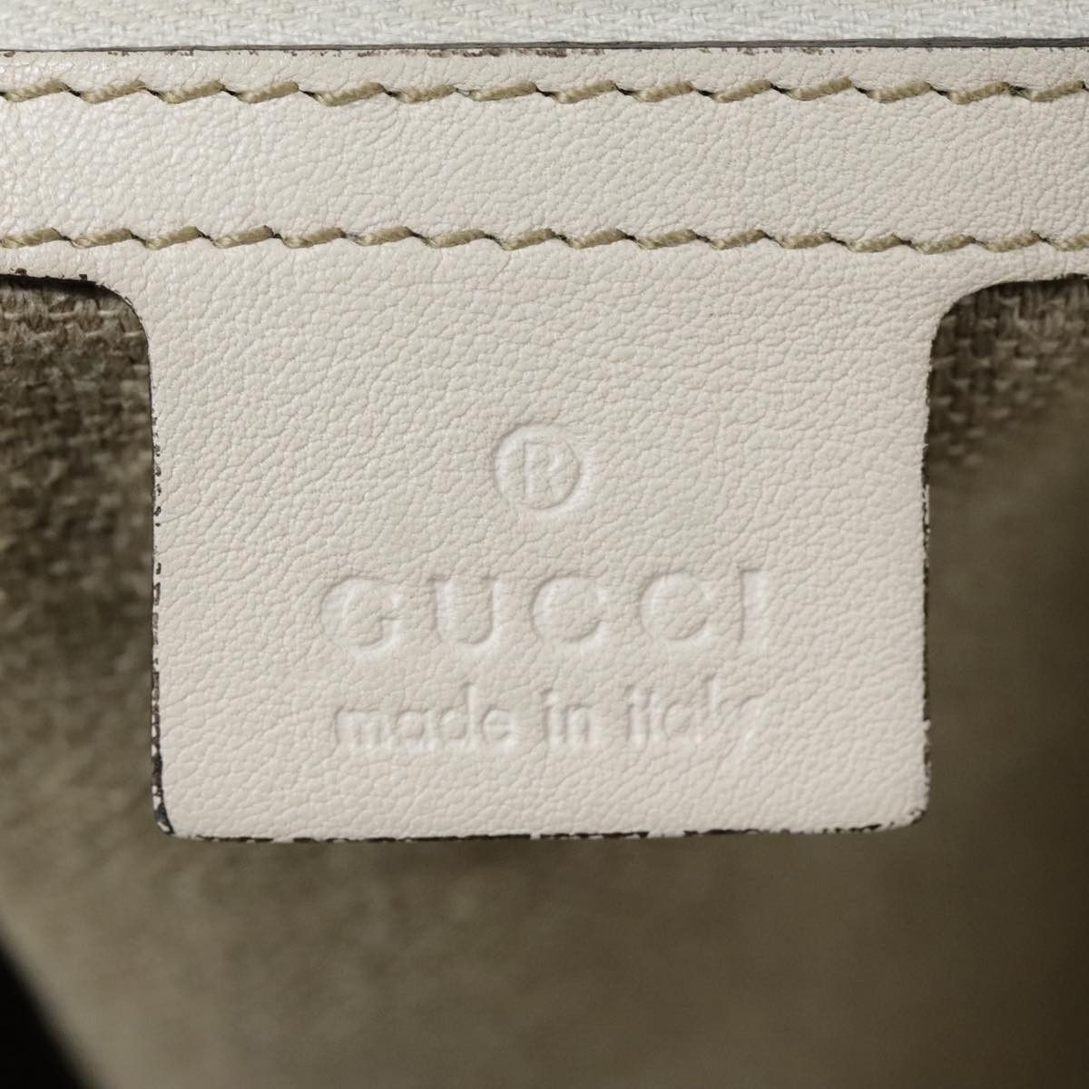 GUCCI GG Crystal Tote Bag Coated Canvas Beige White Silver