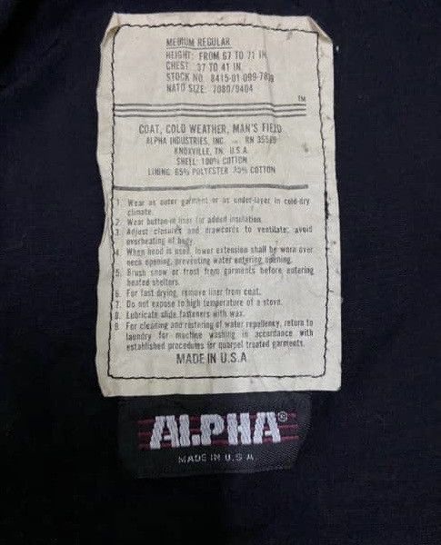 Alpha Industries Vintage 90s Alpha Industries Robert De Niro The Taxi Jacket Size US M / EU 48-50 / 2 - 3 Thumbnail