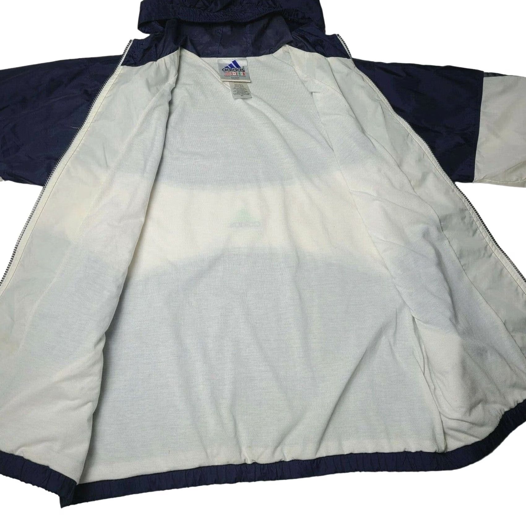 Adidas VINTAGE adidas Windbreaker Jacket Zip 3 Stripe Mens XL Hooded Blue Striped Casual Outdoor Size US XL / EU 56 / 4 - 7 Thumbnail
