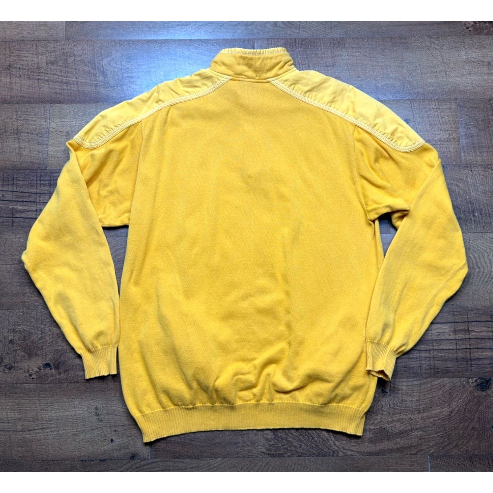 Paul & Shark Paul & Shark Yachting Sweater 1/4 Quarter Zip Yellow 100% Cotton Mens LT LT - READ Size US L / EU 52-54 / 3 - 3 Thumbnail