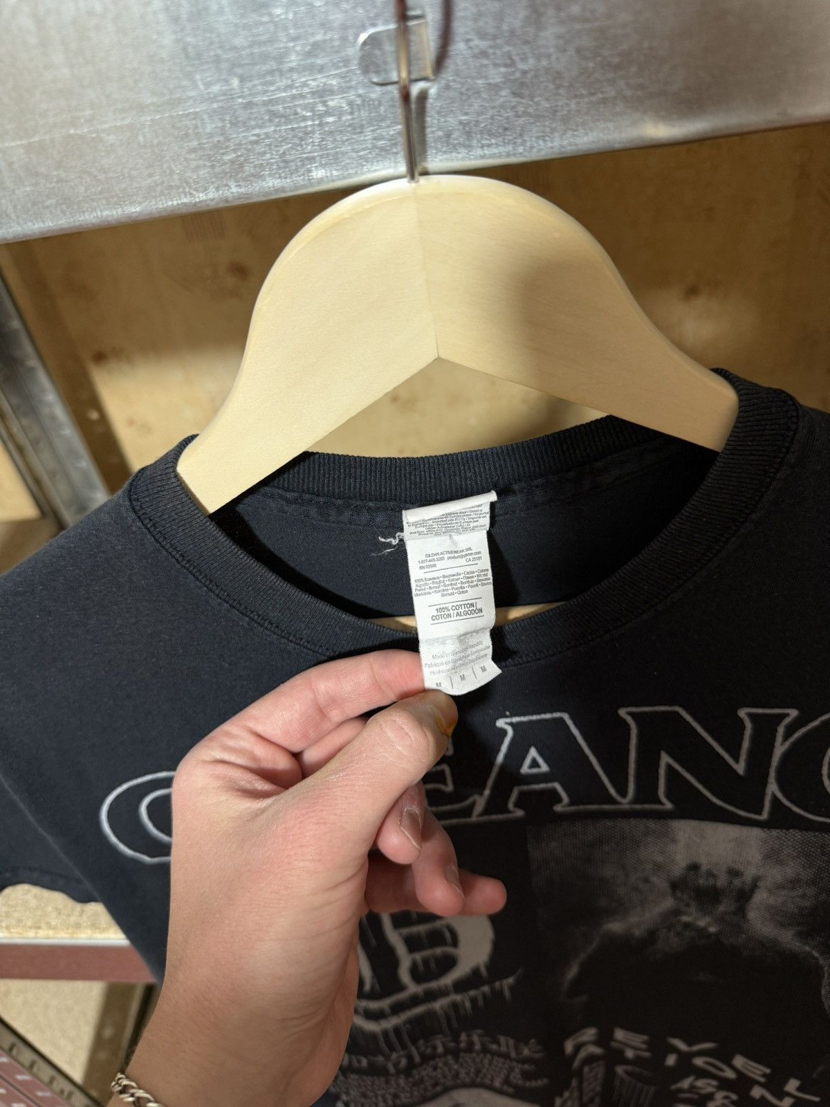 Band Tees × Vintage Vintage Oceano Revelation Black Metal Rock Band T-Shirt Y2K Size US S / EU 44-46 / 1 - 4 Thumbnail