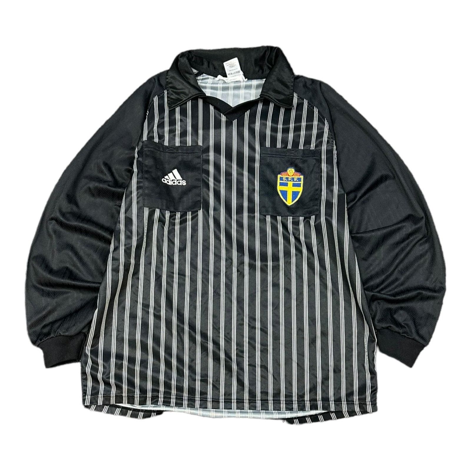 Adidas Sweden Vintage Referee Adidas Jersey Size US L / EU 52-54 / 3 - 1 Thumbnail