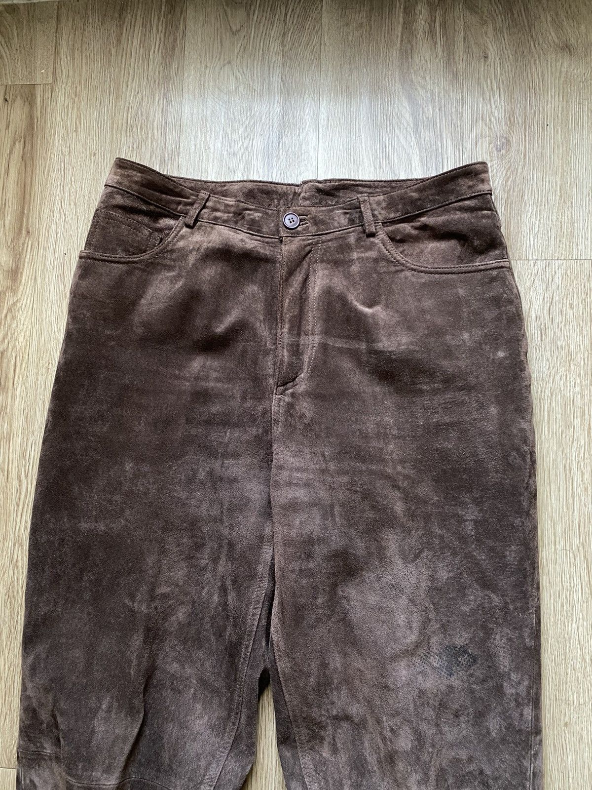 Vintage Vintage Brown Suede Leather Pants Size US 30 / EU 46 - 6 Thumbnail