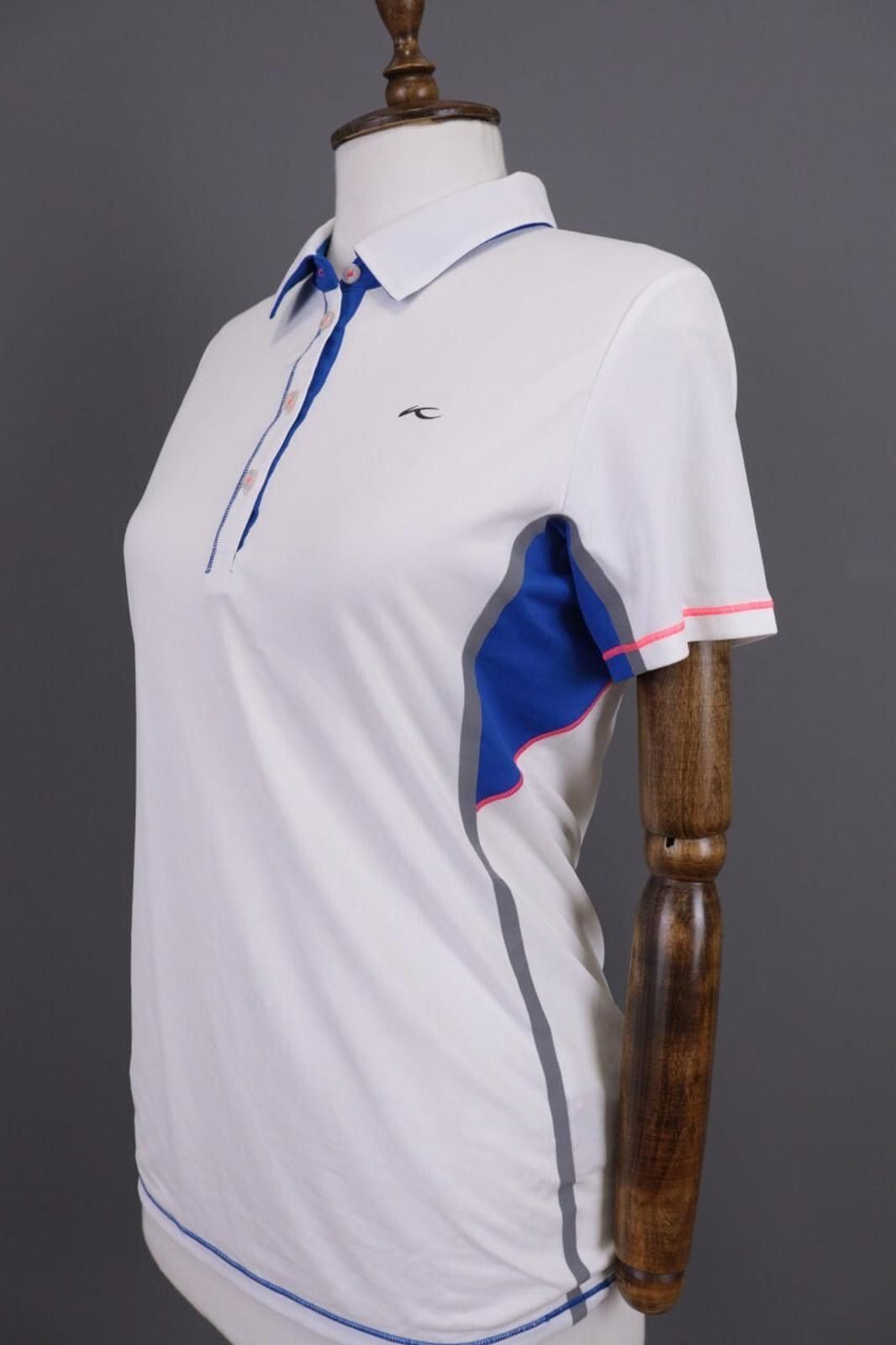 KJUS KJUS Ladies Brora SS Polo White Polo Shirt Size 38 / M Size M / US 6-8 / IT 42-44 - 8 Thumbnail