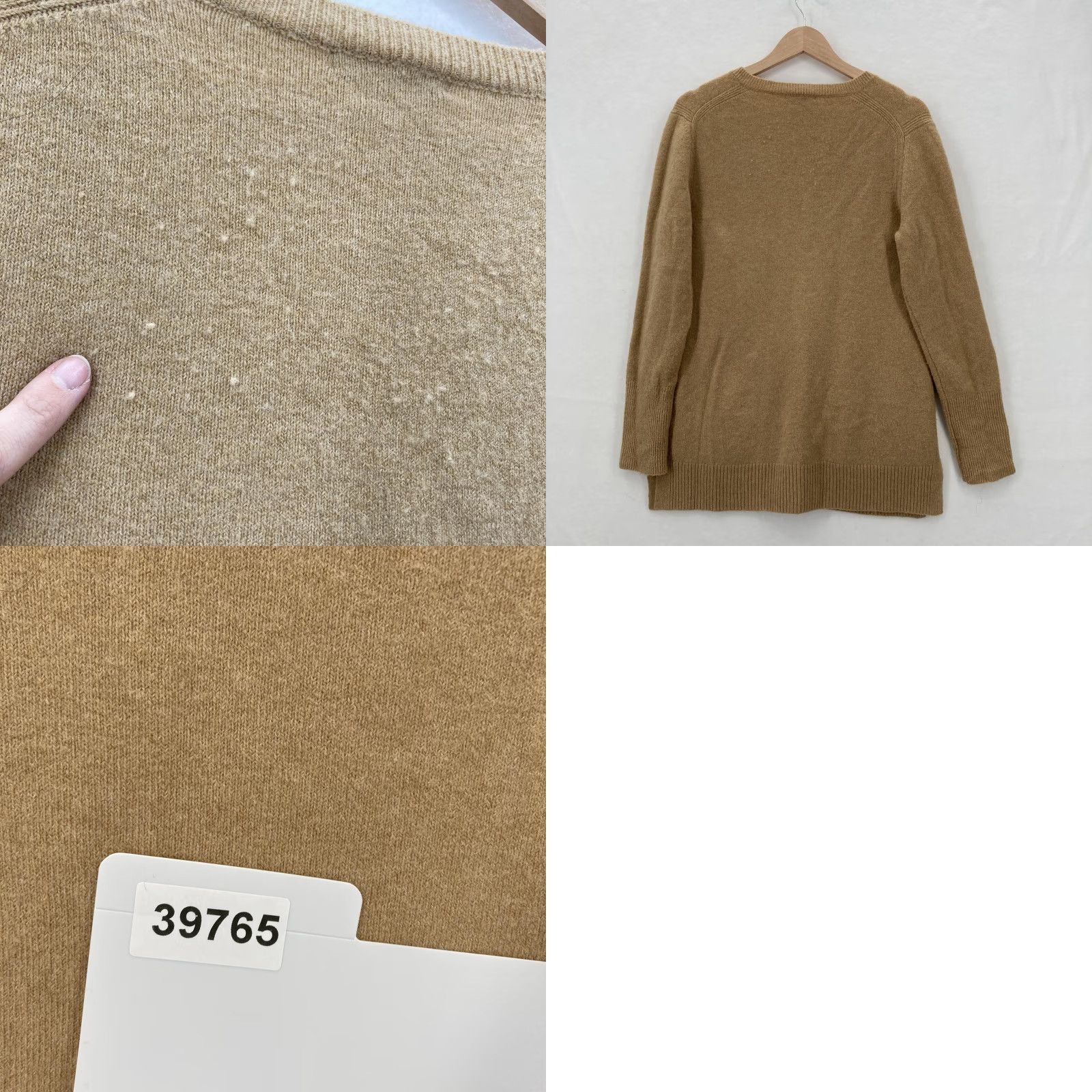 J.Crew J.CREW Sweater Womens Small Tan Wool Blend Alpaca V-Neck Pullover Pocket Cozy Knit Shirt (Casual, Workwear) Size S / US 4 / IT 40 - 9 Thumbnail