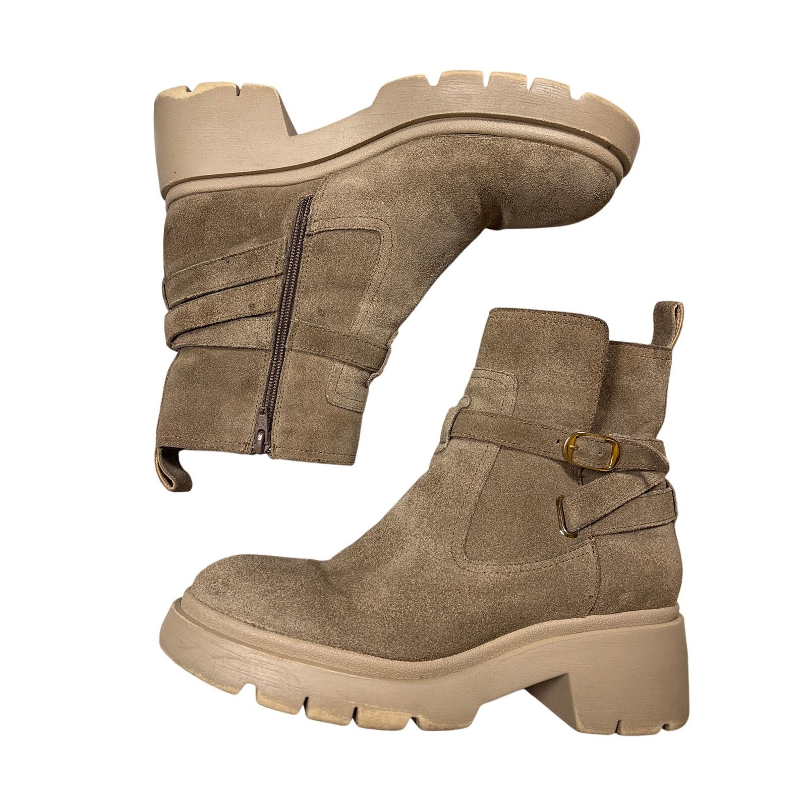 Steve Madden Steve Madden Leather Colletta Ankle Boot taupe suede Boots Size US 9 / IT 39 - 2 Thumbnail
