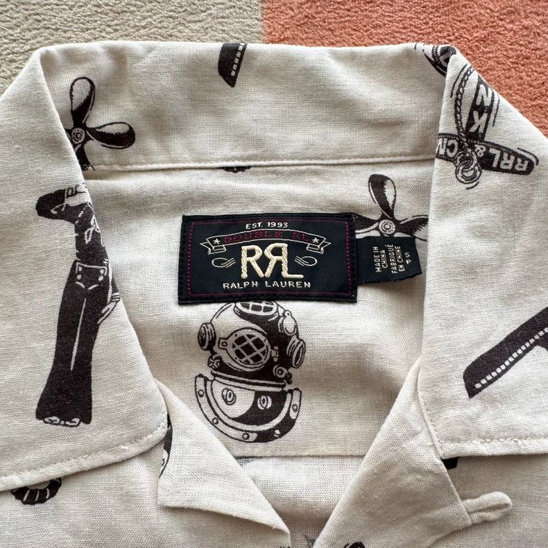RRL Ralph Lauren RRL Ralph Lauren Sailor Navy style Hawaiian shirt short sl Size US S / EU 44-46 / 1 - 4 Thumbnail