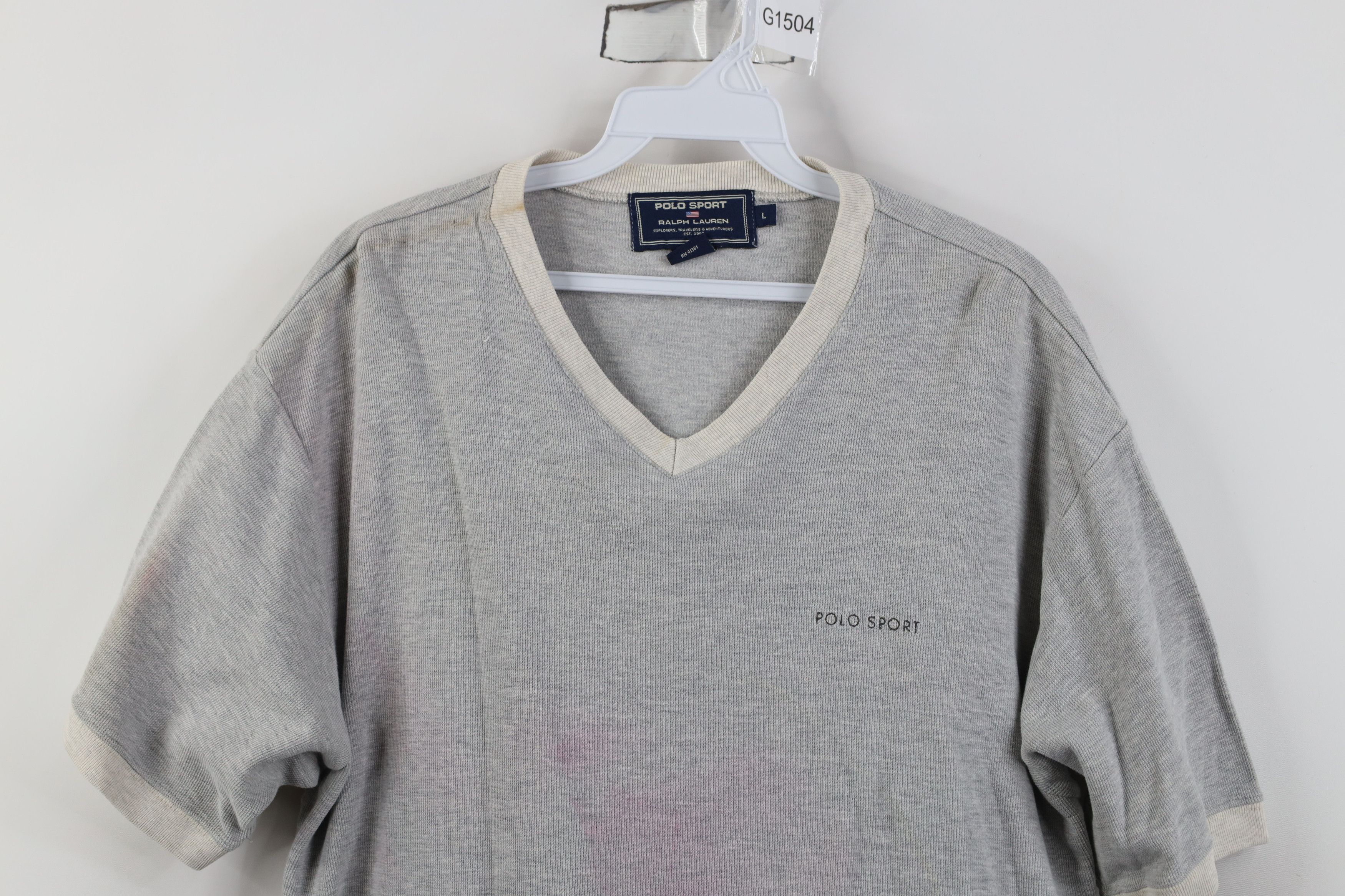 Polo Ralph Lauren Vintage 90s Polo Sport Ralph Lauren Thermal Ringer T-Shirt Size US L / EU 52-54 / 3 - 2 Thumbnail