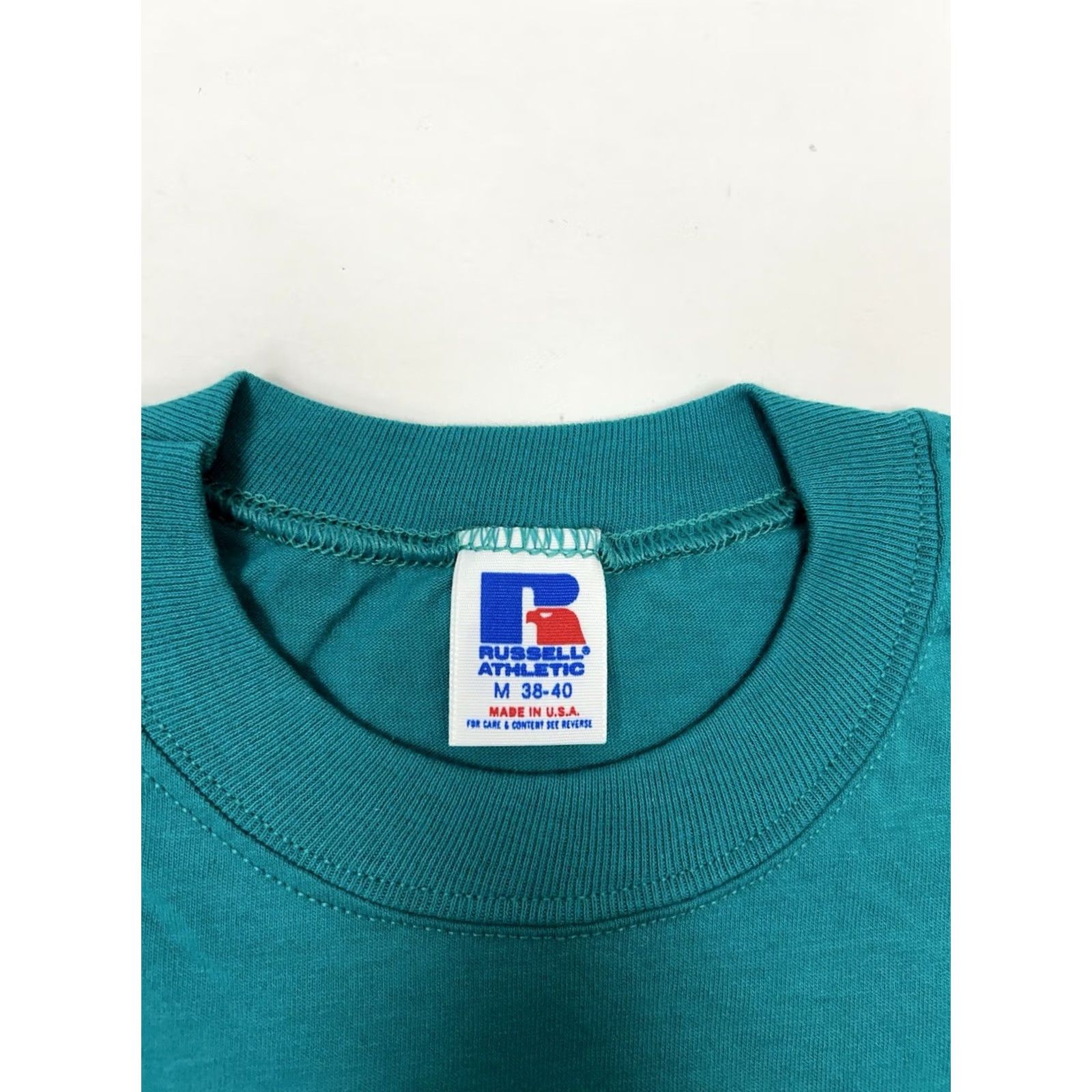 Russell Athletic VINTAGE Russell Athletic Blank T-shirt Mens M USA Made Shirt Short Sleeve Crew Neck Blue 90s USA Size US M / EU 48-50 / 2 - 4 Thumbnail