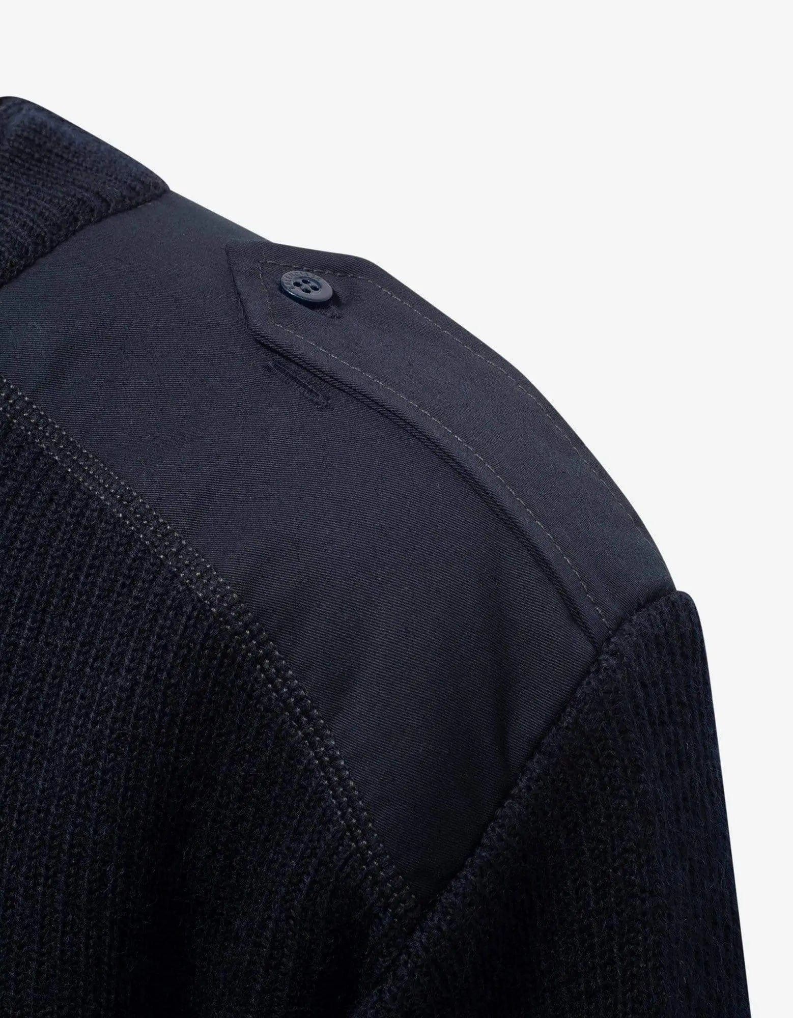 Balenciaga Balenciaga Navy Blue Logo Panelled Sweater Size US L / EU 52-54 / 3 - 5 Thumbnail