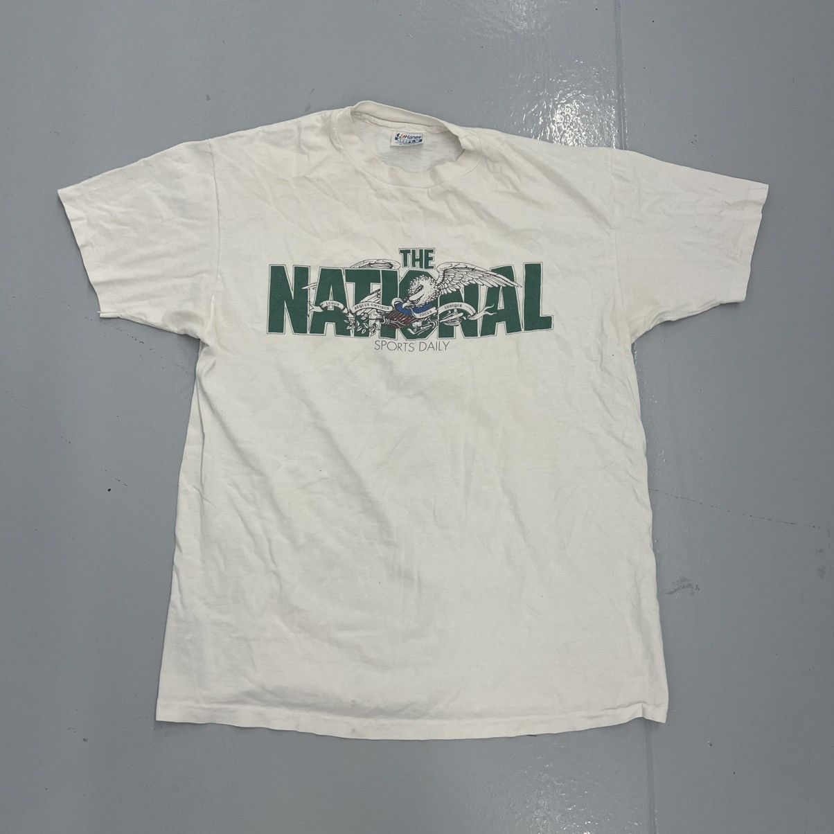 Vintage 90s The National Sports Daily White T-Shirt