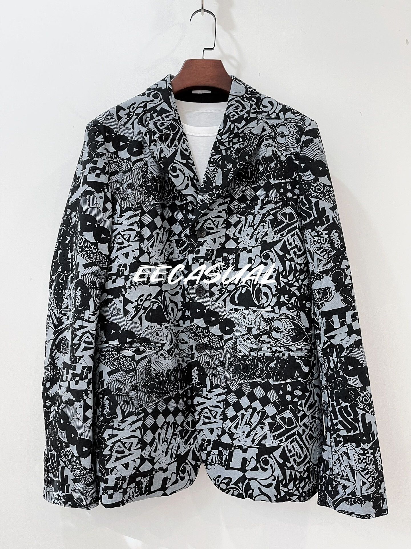 Comme des Garcons CDG Graffiti Wool Suit Jacket Size US L / EU 52-54 / 3 - 1 Thumbnail