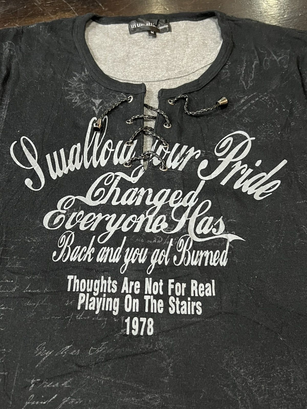 In The Attic In The Attic Homme Lace-Up Graphic Poem Tee Size US M / EU 48-50 / 2 - 4 Thumbnail