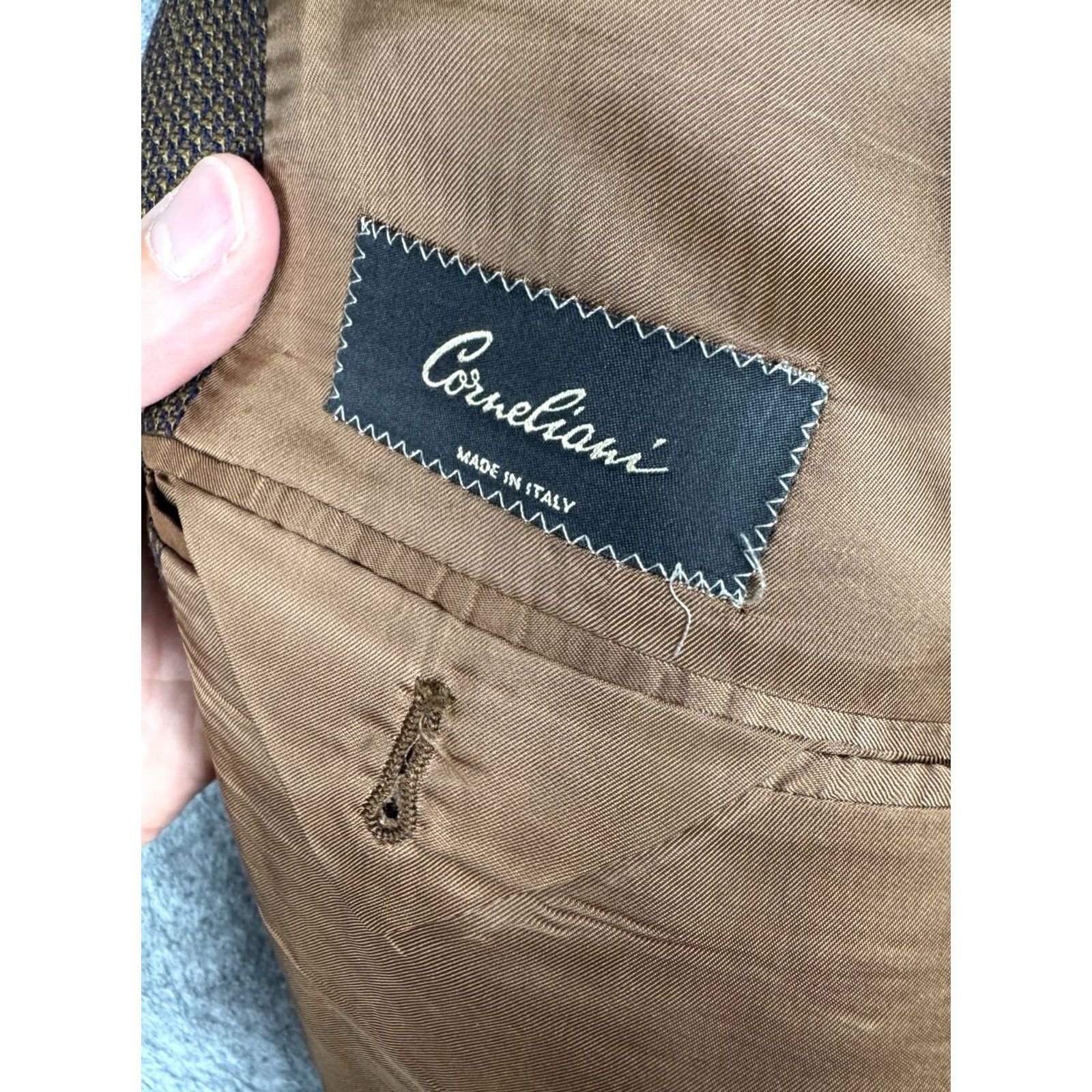 Corneliani Corneliani Wool Blazer Jacket Men 46 Brown 3-Button Pockets Blazer XL US 56 Multicolor - Mens Size 46R - 7 Thumbnail