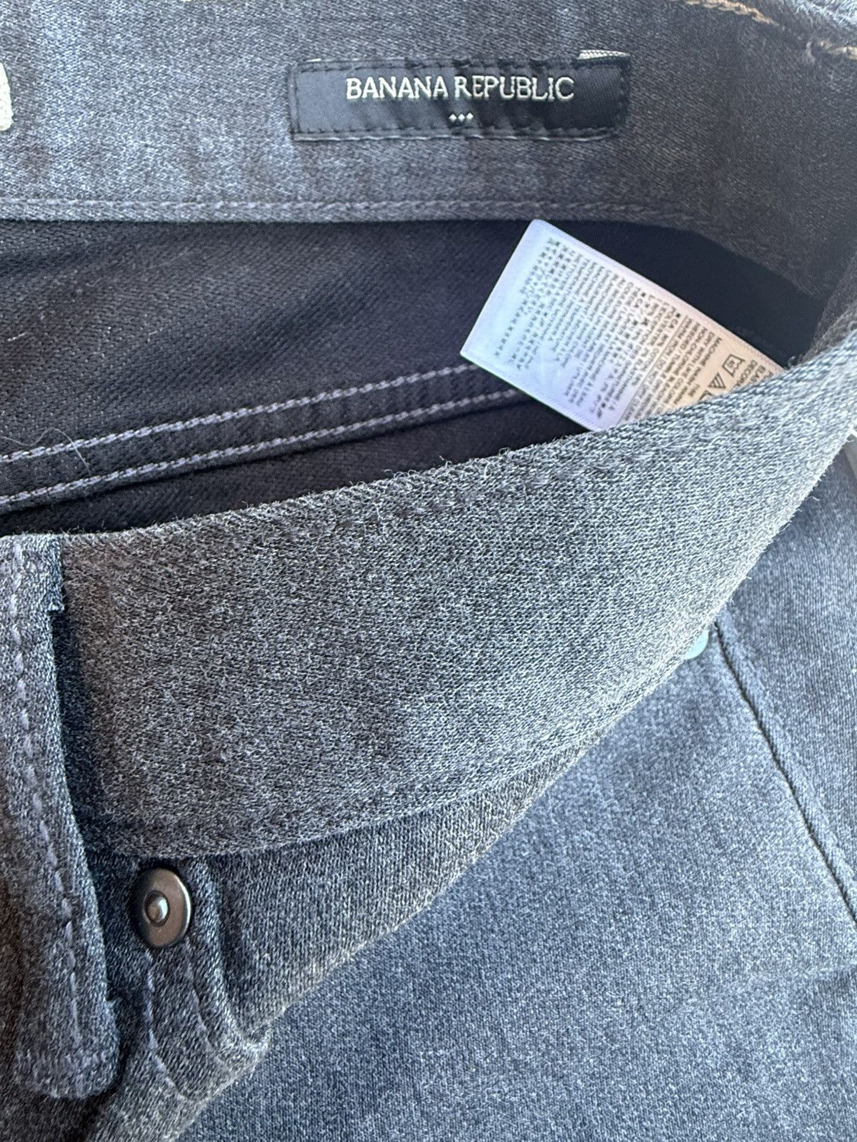 Banana Republic Banana Republic Travel Jean Pants Grey Athletic Fit Stretch Size US 31 - 7 Thumbnail