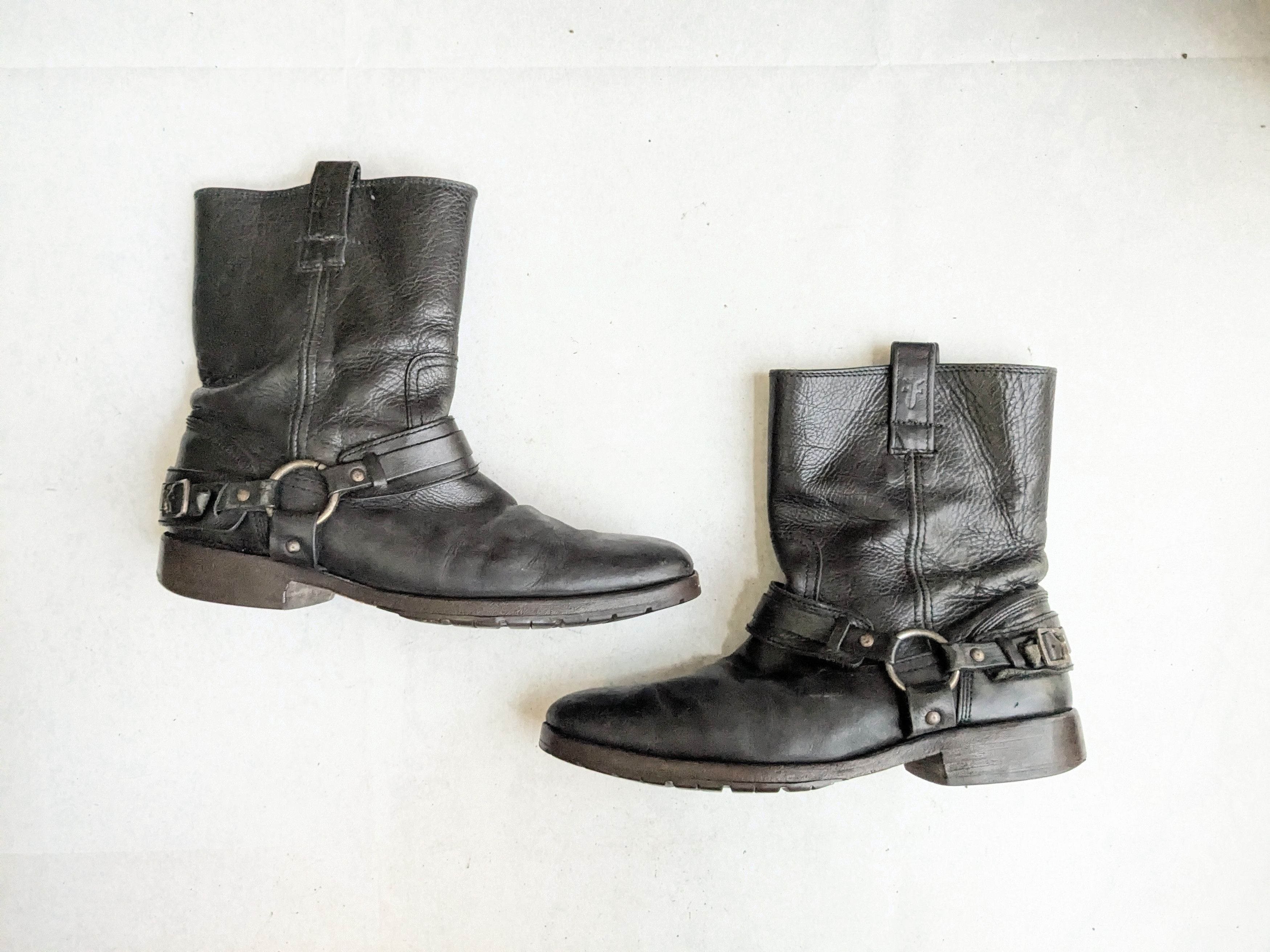 Frye Frye Harness Boots Black 9.5 D Leather Size US 9.5 / EU 42-43 - 1 Thumbnail
