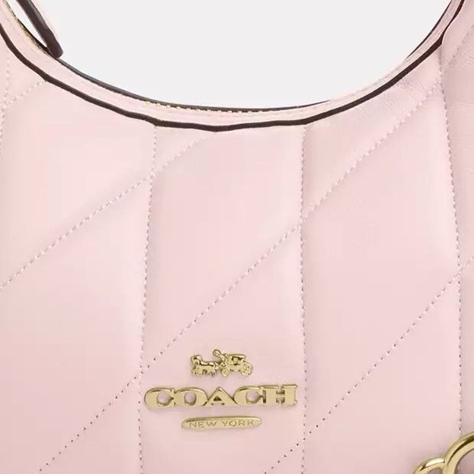 Coach NWT COACH Carmen Mini Crossbody Bag Quilted Gold/Brush CY710 Size ONE SIZE - 10 Thumbnail