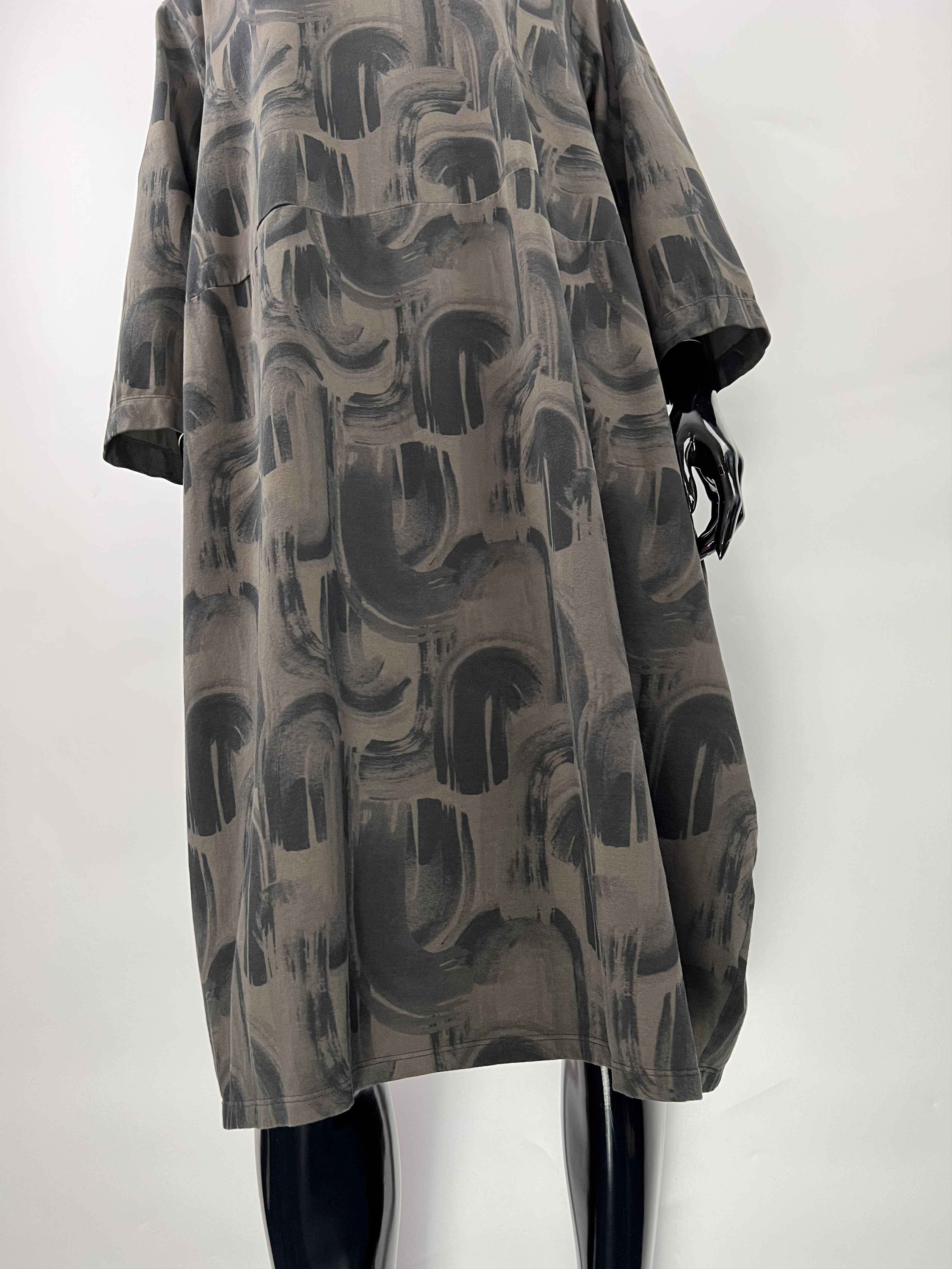 Designer Grizas Lagenlook Cotton Midi Dress Size XL/XXL Oversized Size XL / US 12-14 / IT 48-50 - 1 Thumbnail