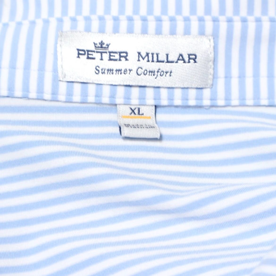 Peter Millar Peter Millar Hales Performance Stretch Striped Polo Shirt Blue XL Men's Size US XL / EU 56 / 4 - 5 Thumbnail