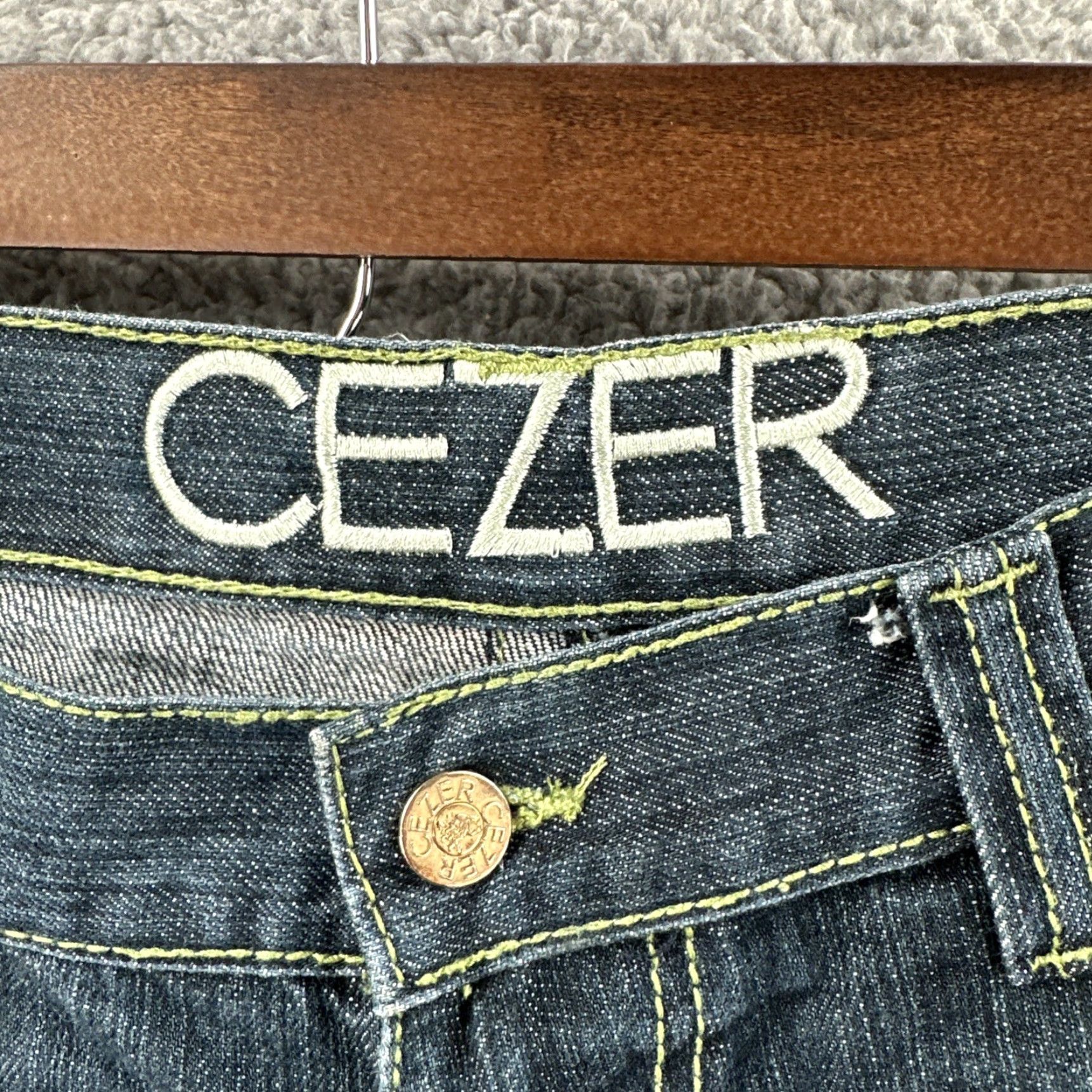 Denime VINTAGE Cezer Mend Denim Jeans Shirt? Size US 38 / EU 54 - 6 Thumbnail