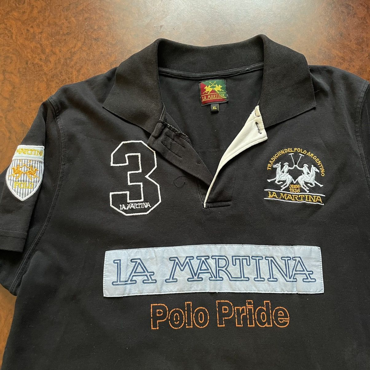 Polo Ralph Lauren × Vintage Vintage Ralph Lauren La Martina PRL Rugby Shirt Size US L / EU 52-54 / 3 - 3 Thumbnail