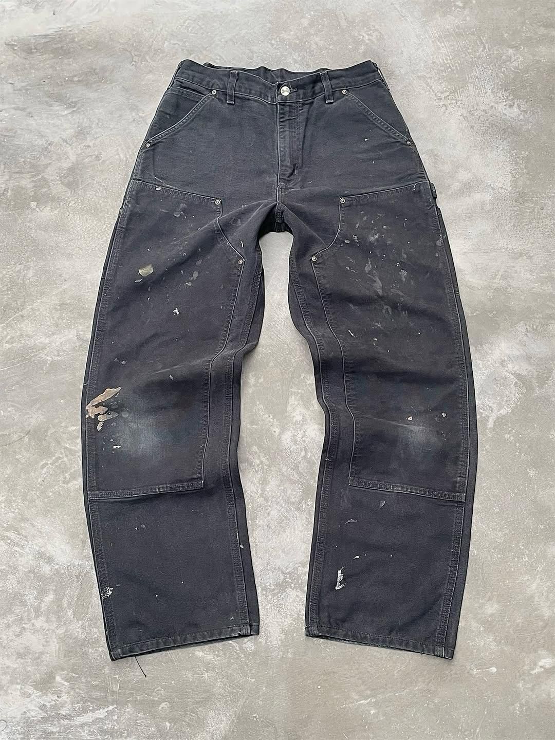 Carhartt Faded Black Carhartt Doublekne B136-BLK🪡Grunge Size US 33 - 1 Thumbnail