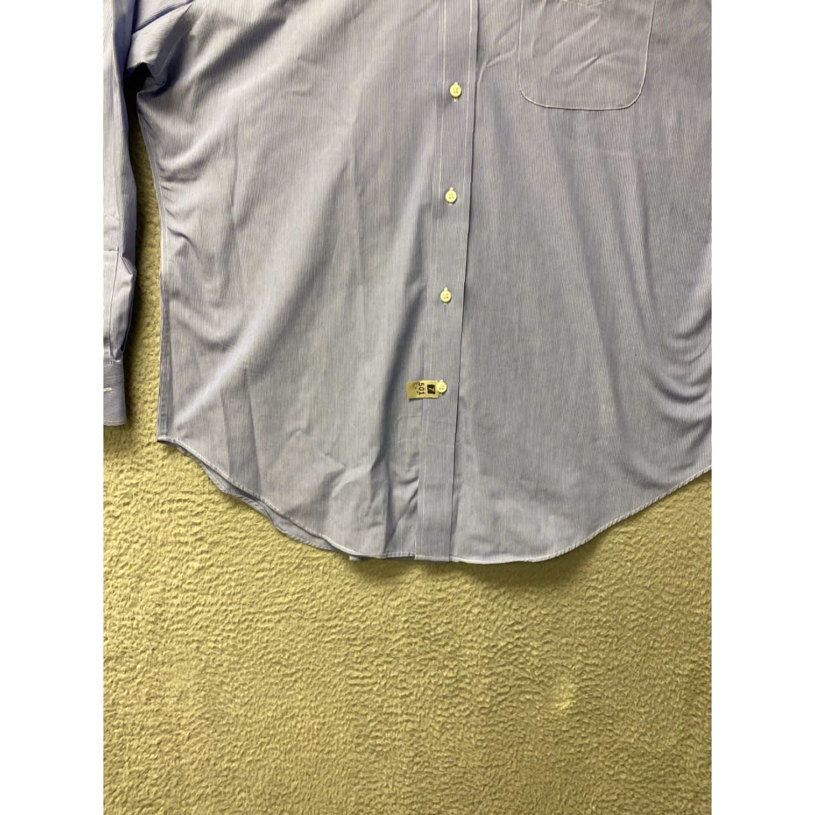 Ralph Lauren Ralph Lauren Button-Up Shirt Mens Long Sleeve Blue Pinstripe 106-49 Size L Adult Regular 100% Cotton Size US L / EU 52-54 / 3 - 2 Thumbnail