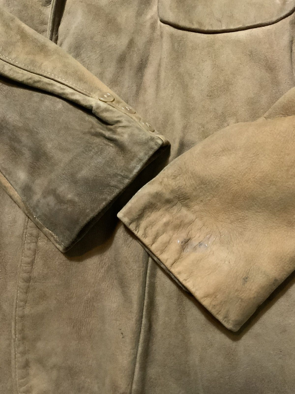 Vintage Vintage 1940s 1950s Summers Suede Barn Chore Leather Jacket Size US M / EU 48-50 / 2 - 7 Thumbnail