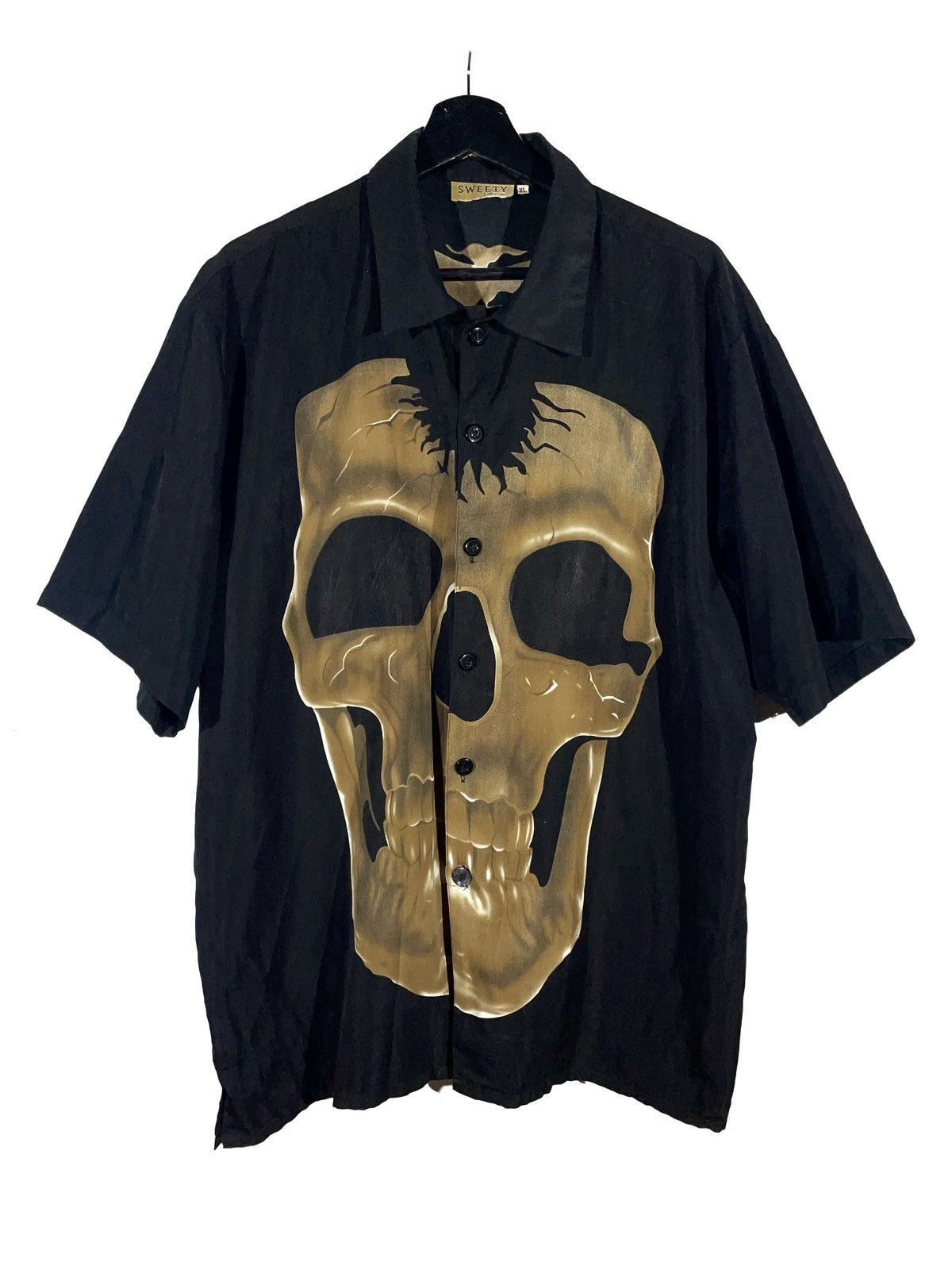 Designer Full Print Vintage Black Shirt Size XL Skull & Bones Rock Size US XL / EU 56 / 4 - 1 Thumbnail