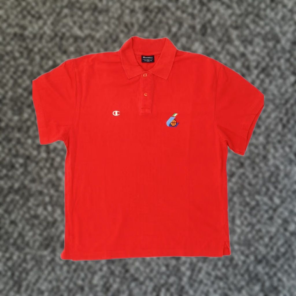 Champion CHAMPION Mens Polo Shirt Small Red Cotton Size US S / EU 44-46 / 1 - 1 Thumbnail