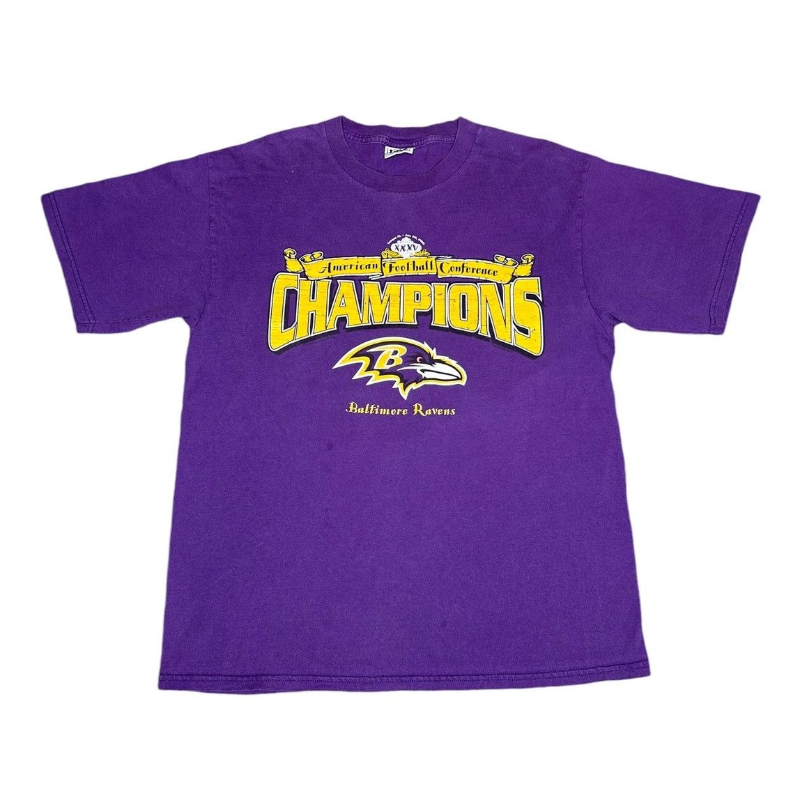 Lee × NFL × Vintage Vintage Lee Sport Baltimore Ravens NFL AFC Champions T-Shirt Size US M / EU 48-50 / 2 - 1 Thumbnail