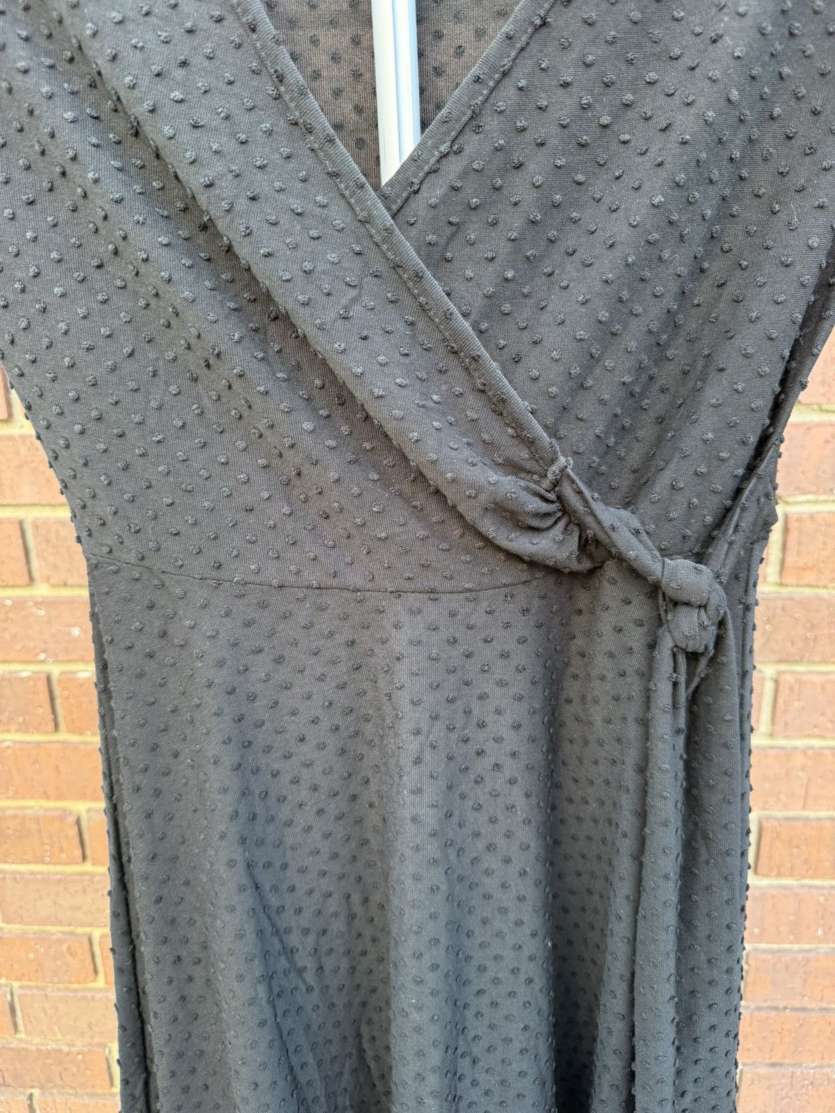Other Rolla Coster Faux Wrap Surplice Little Black Dress Swiss Dot Size S / US 4 / IT 40 - 4 Thumbnail