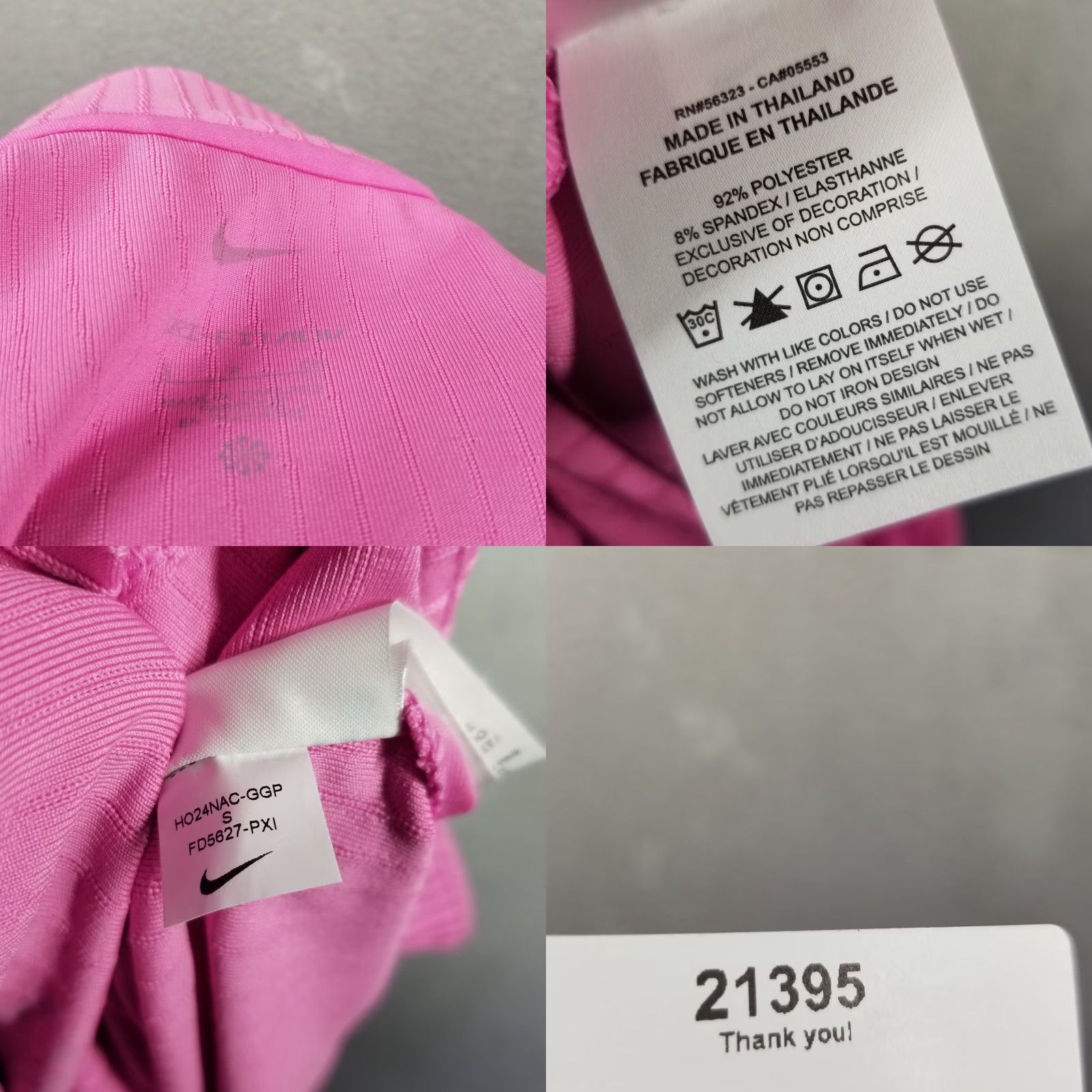 Nike Nike ADV Tour 1/2 Zip Golf Top Woman Small Pink FD5627 Rare Unreleased Sample Size S / US 4 / IT 40 - 8 Thumbnail