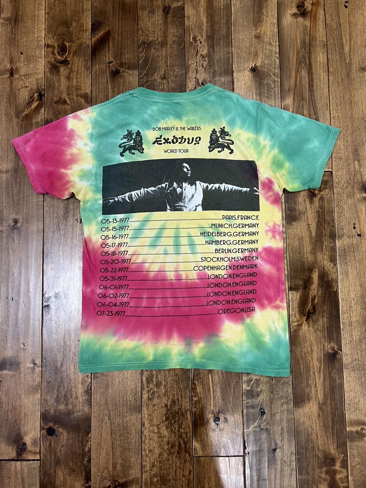 Bob Marley × Zion Rootswear Bob Marley & The Wailers Exodus World Tour Shirt Size US S / EU 44-46 / 1 - 2 Thumbnail
