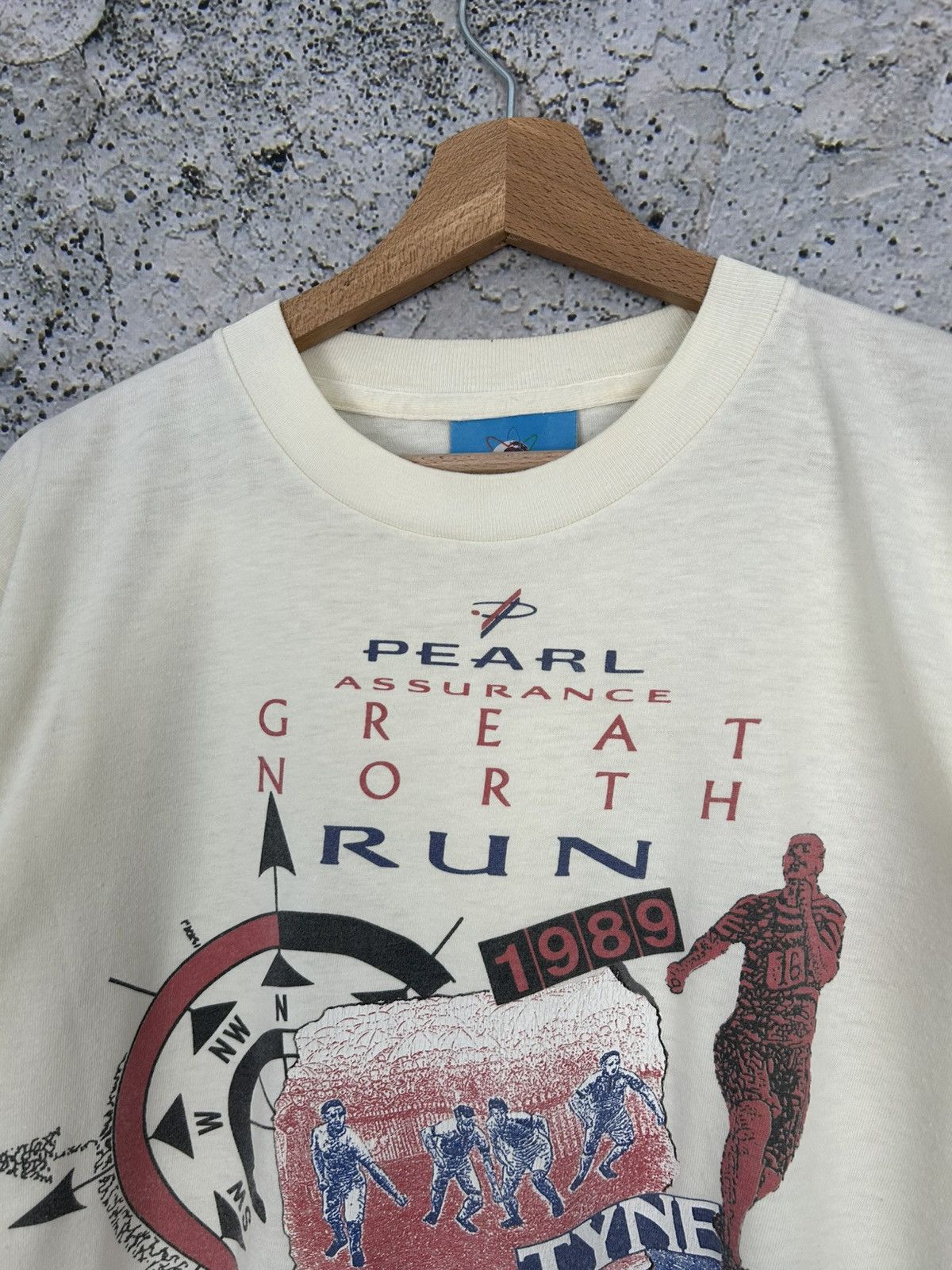 Vintage Vintage Great North Run 1989 Archive Marathon Graphic Tee Size US M / EU 48-50 / 2 - 3 Thumbnail
