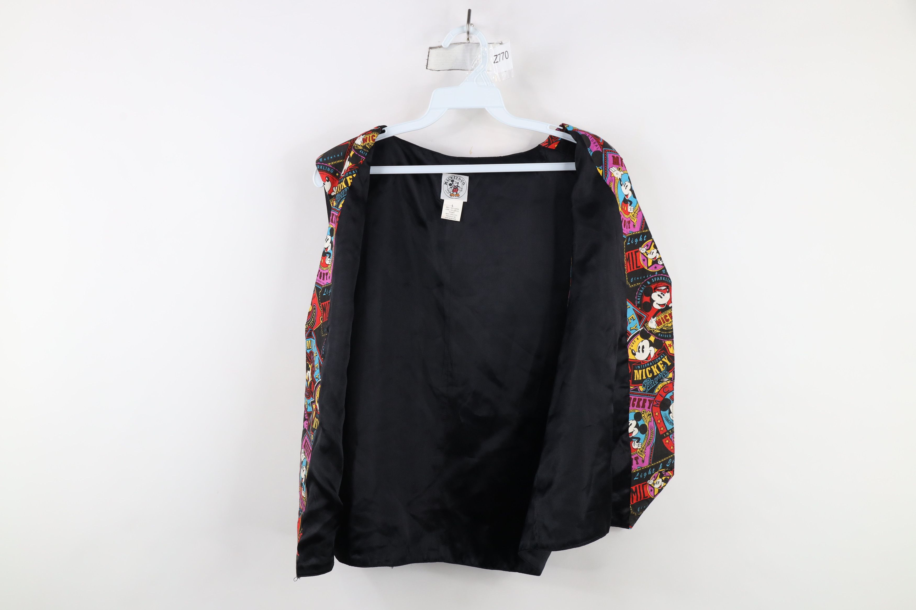 Disney × Vintage Vintage 90s Disney Mickey Mouse All Button Vest Jacket Size US L / EU 52-54 / 3 - 6 Thumbnail