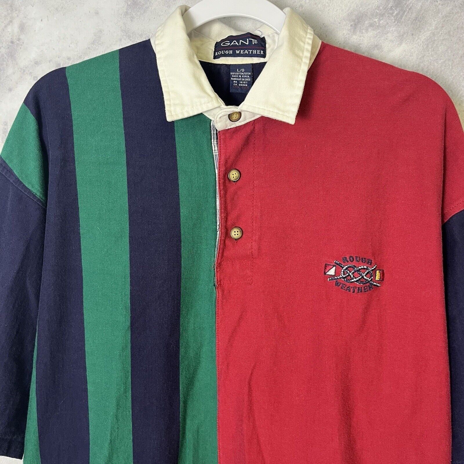 Gant × Vintage GANT Sailing Rugby Shirt Short Sleeve Embroidered Logo Size US L / EU 52-54 / 3 - 3 Thumbnail