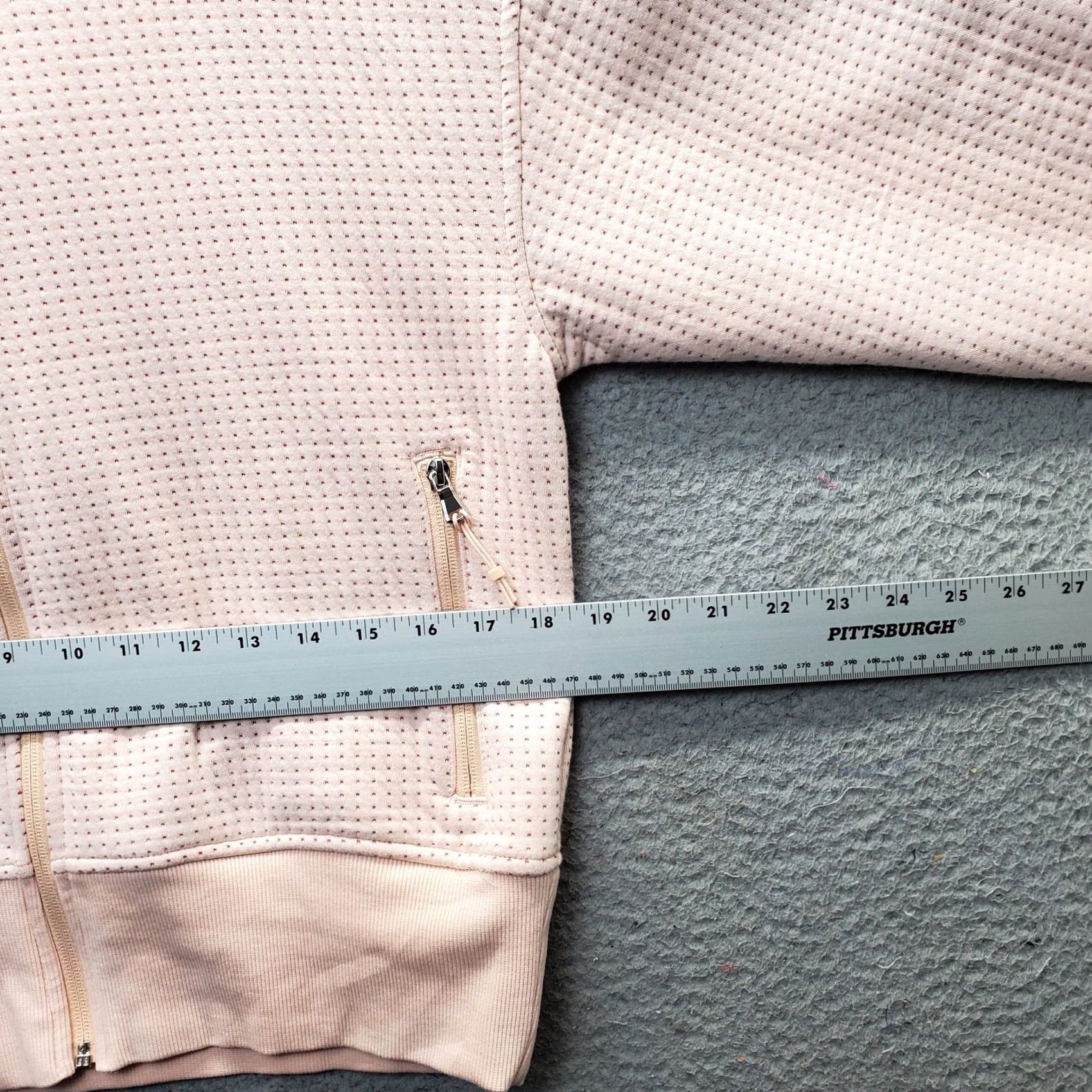 Vintage Zella Womens Full Zip Hoodie Pink Jacquard Long Sleeve Zipper Pocket EUC Size M Size M / US 6-8 / IT 42-44 - 4 Thumbnail