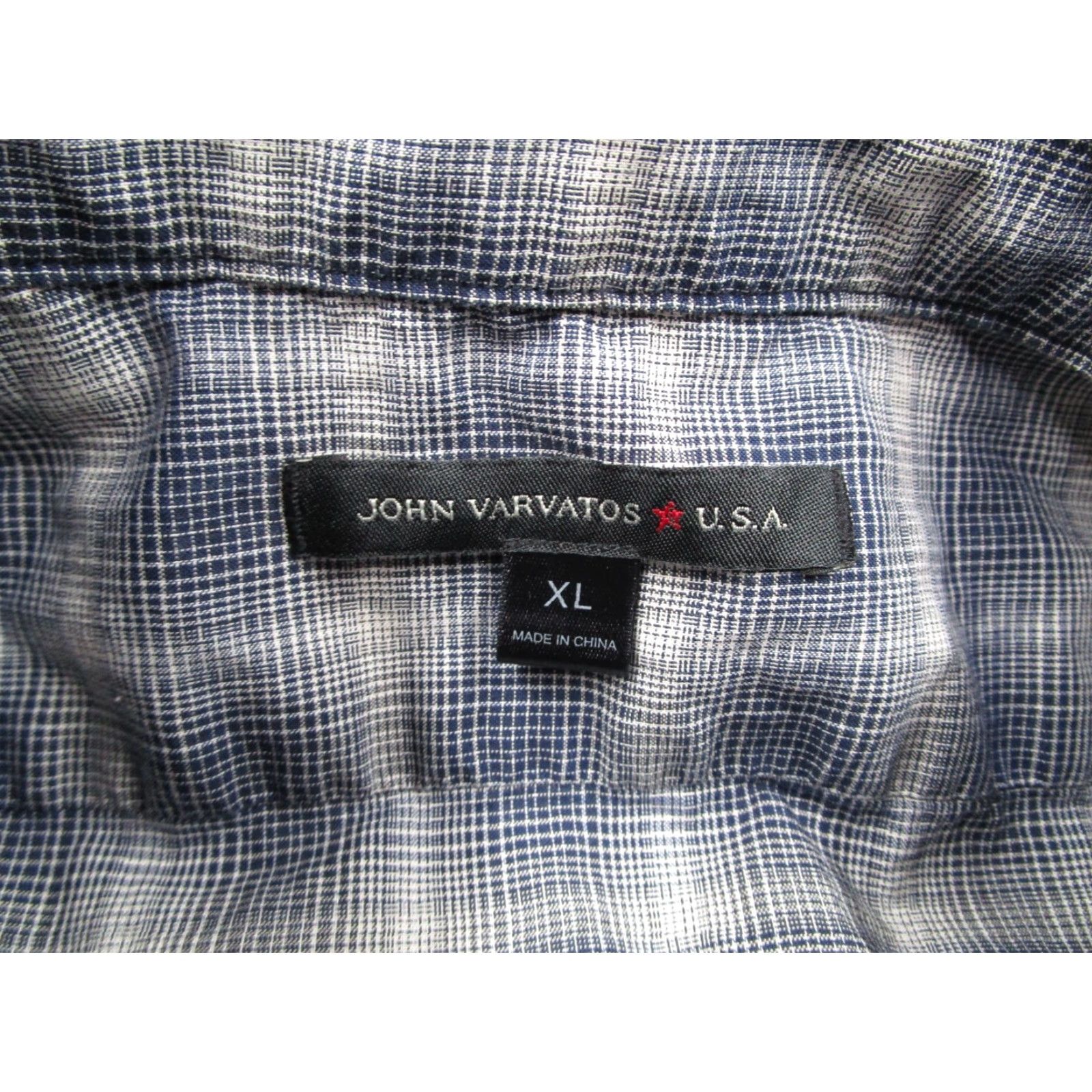 John Varvatos VINTAGE John Varvatos Star USA Shirt Men XL Blue Geometric Button Up Long Sleeve Casual Size US XL / EU 56 / 4 - 3 Thumbnail