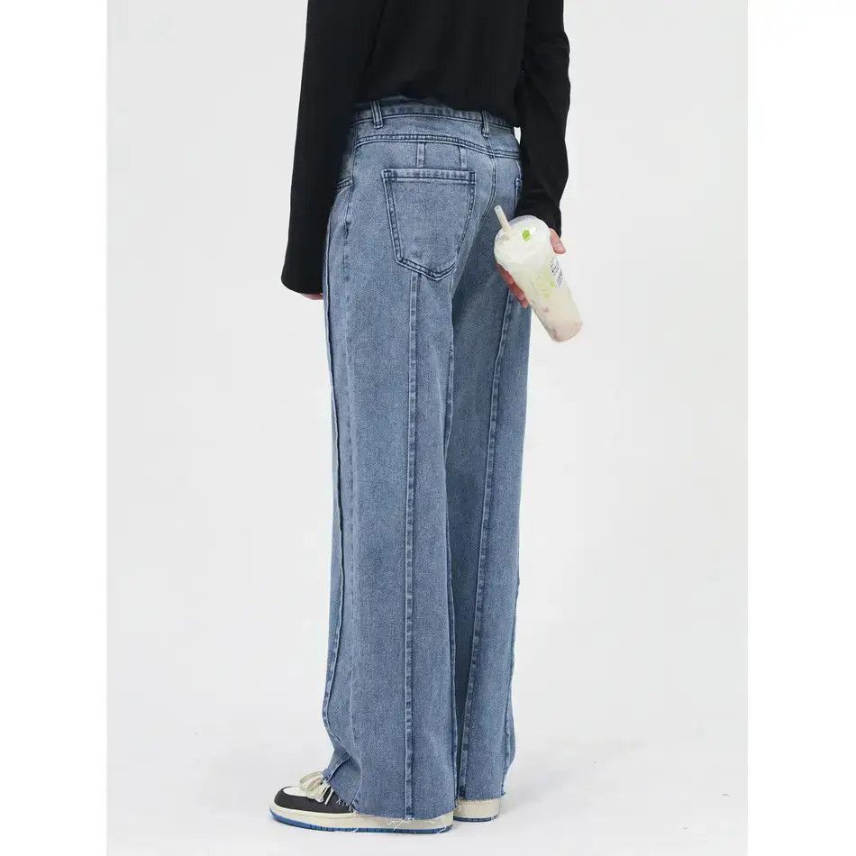 Japanese Brand Retro loose high street straight leg jeans Size US 32 / EU 48 - 2 Thumbnail