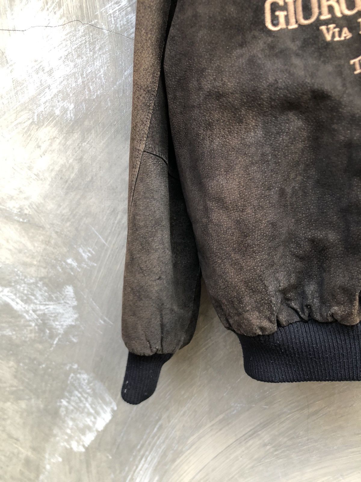 Armani × Giorgio Armani × Vintage Vintage Giorgio Armani Leather Bomber Jacket Size US L / EU 52-54 / 3 - 11 Thumbnail