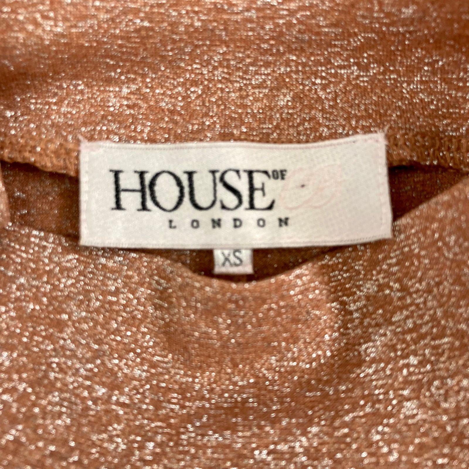 House of CB House of CB metallic bodysuit top pink keyhole mock neck Size XS / US 0-2 / IT 36-38 - 8 Thumbnail