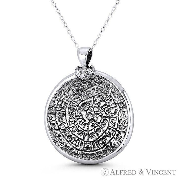 Other Phaistos Disk Minoan Hieroglyph Greek Medallion Pendant Size ONE SIZE - 1 Preview