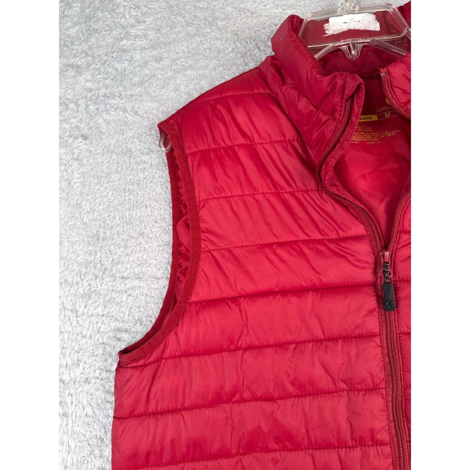 Vintage Xersion Vest Womens Medium Red Packable Full Zip Nylon Shell Lined Pockets Jacket Womens Regular Red 90s? Size M / US 6-8 / IT 42-44 - 3 Thumbnail