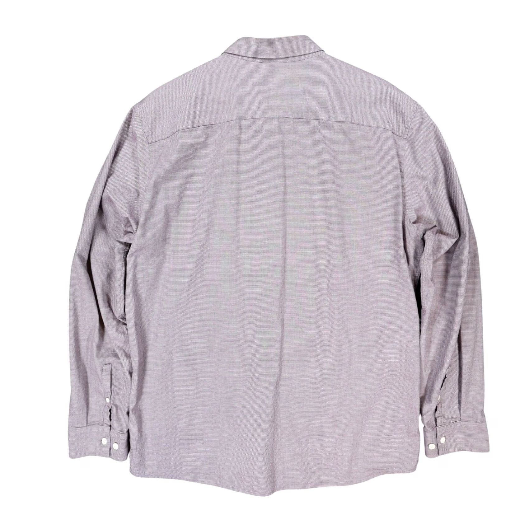 Frame A-FRAME Button Up Shirt Mens Large Purple Slim Stretch Micro Stripe Size US L / EU 52-54 / 3 - 2 Thumbnail