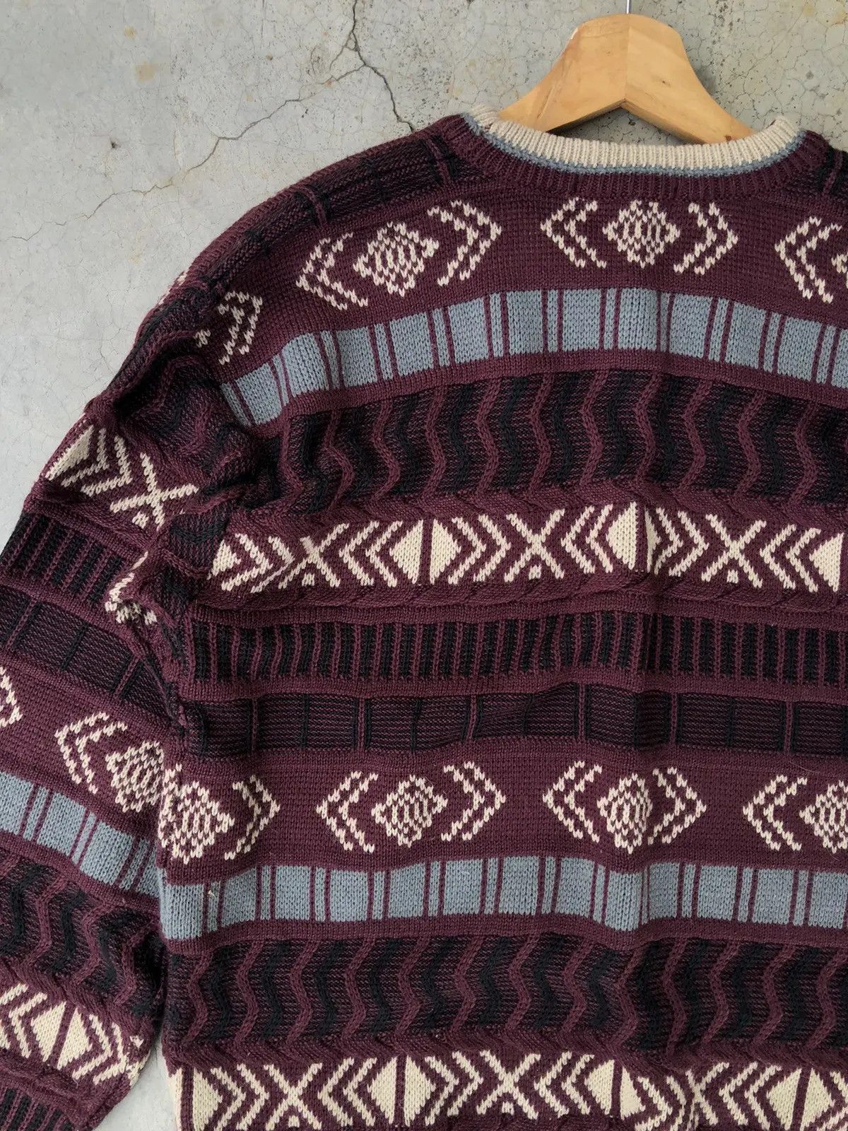 Other Vintage Green Hawk Stripe Pureknit Like Coogi Sweater Size US L / EU 52-54 / 3 - 9 Thumbnail