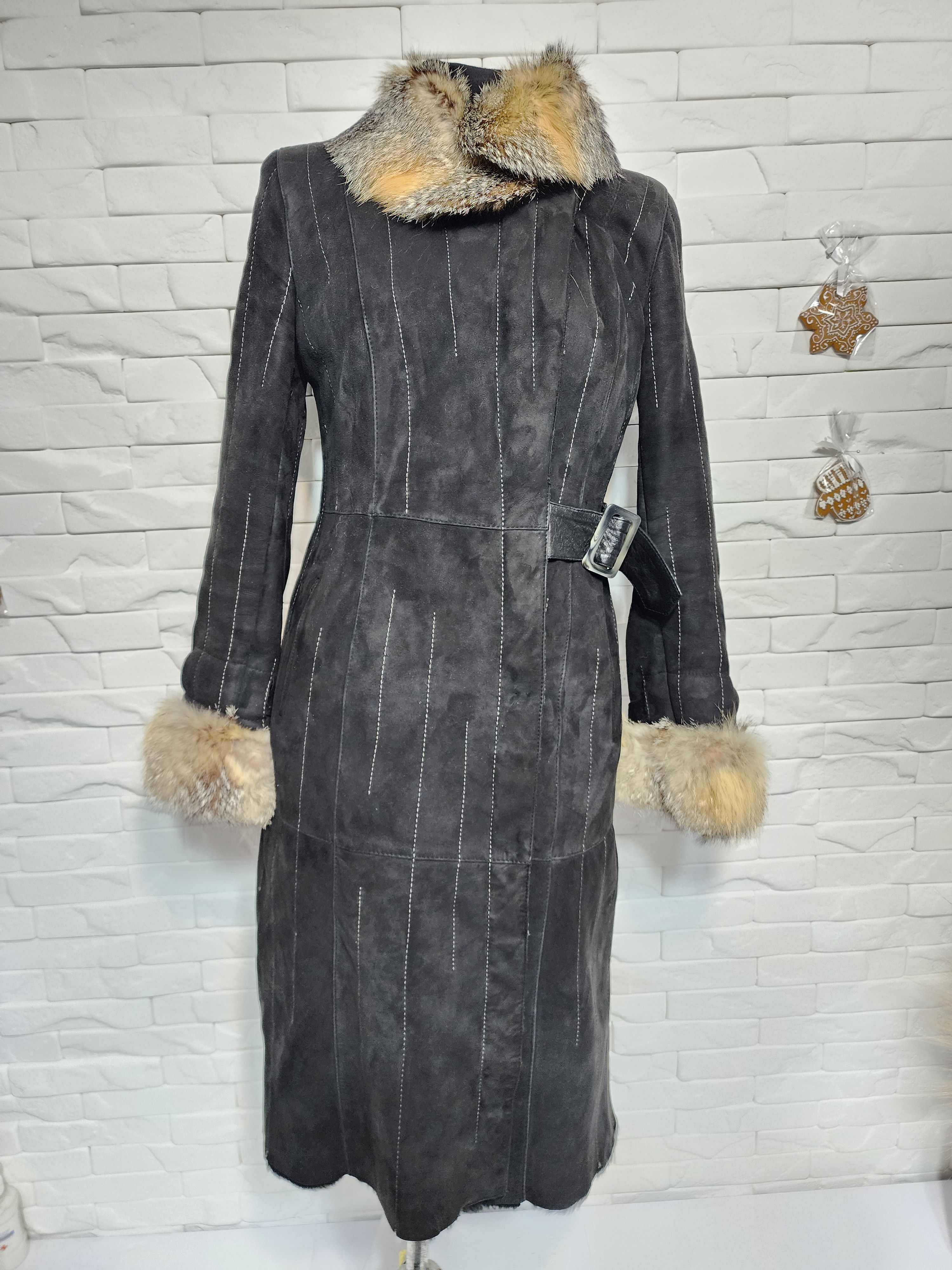 Furla Black Sheepskin Coat: Women's Genuine Fur, Size S / US 4 / IT 40 - 1 Thumbnail
