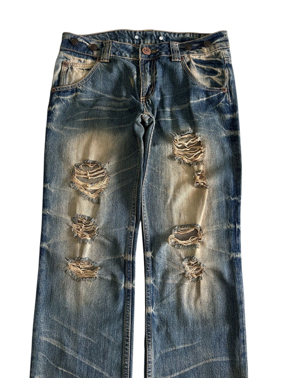 Japanese Brand Vintage Japanese Denim Distressed Mud Wash Jeans Size US 32 / EU 48 - 3 Thumbnail